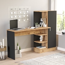 Robinhome Robin Home Arthur Kitaplıklı Çalışma Masası Çam Siyah (520439249) Siyah
