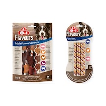 8in1 Flavours 2 Çeşit Karma Triple Flavour Köpek Ödülü 2 Li Paket