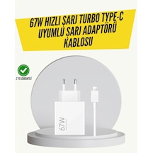 67w Turbo Hızlı Şarj Adaptörü Ve Type-c Kablo Güvenli Şarj Teknolojisi Diğer