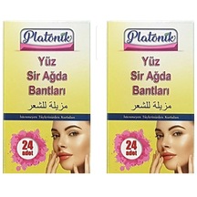 Platonik Natural Yüz Bölgesi Sir Ağda Bantları 24'lü x 2