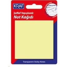Yapışkanlı Not Kağıdı 76x76 50 Yp. Şeffaf Sarı 7676tr