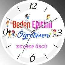 Kişiye Özel Beden Eğitimi Öğretmeni Çap 30cm Sessiz Akar Bombeli Gerçek Cam Duvar Saati Çok Renkli