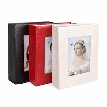 200 Lük Pencereli Deri Fotoğraf Albümü 10 15 Cm 21 Fotoğraf Baskısı Dahil