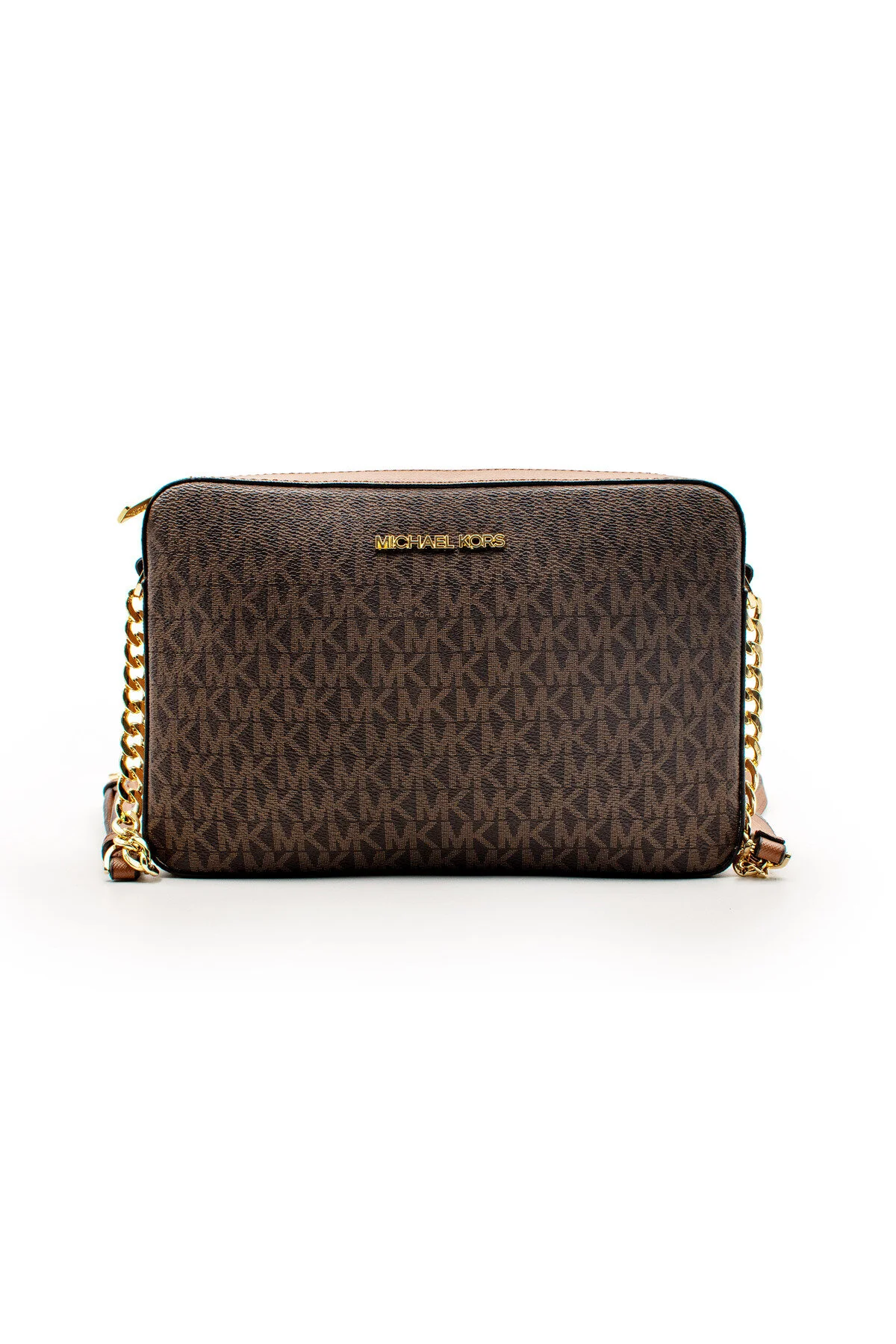 Michael Kors Jet Set Large Logo Crossbody Çapraz Omuz Çantası Kahverengi