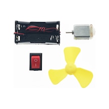 Hobi Motor Deney Seti Dc Motor. Anahtar. Pil Yatağı. Pervane Set