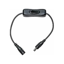 Anahtarlı Dc Adaptör Uzatma Kablosu -Siyah