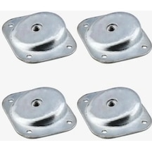 Açılı Metal 4'lü Mobilya Ayak Bağlantı Aparatı Abanoz
