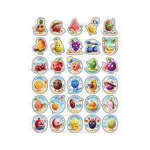 30 Adet Sevimli Plaj Meyveleri Sticker Seti - Laptop Defter Telefon Ajanda İçin Çok Renkli