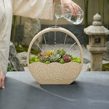 3d Baskı Self-watering Planter - Kendi Kendini Sulayan Saksı-bej Çok Renkli