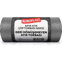 Geri Dönüşemeyen Atıklar Çöp Torbası 10'lu 80 110 Cm, Yırtılmaz & Sızdırmaz, Çift Katlı, Geri Dönüştürülebilir Çöp Poşeti, Fabrika, Depo, Restoran, Kafe, Otel, Hastane, Bahçe, İnşaat, Atölye