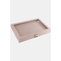 Cam - 908 - Kapaklı Anfora Kumaş Batırmalı Yüzük Standı 24x34 - Shophnrl - Cm Pembe