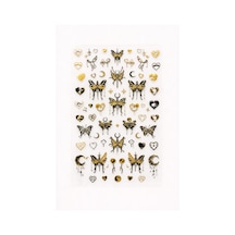 Golden Gothic Butterfly Nail Art Sticker Sw-cs063