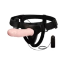 Lilitu Shop 16,5 cm İçi Boş Titreşimli Belden Bağlamalı Kumandalı Penis
