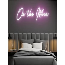 Twins Led On The Moon Yazılı Neon Tabela Pembe Model:model:17153366 Pembe