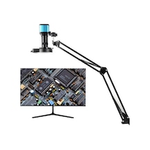 Tr 48mp 4k 60f/s Endüstriyel Mikroskop Katlanabilir Tutucu 150x Zoom Lensli 56 Led Halka Işık Genel