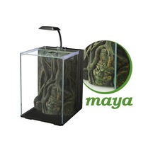 Nubios - 522 - Nano Akvaryum Maya Dekorlu - Kmrsfres - Siyah 20x22x29cm