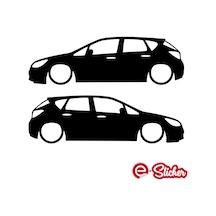 Opel Corsa J Basık Oto Sticker Araba Cam Sticker
