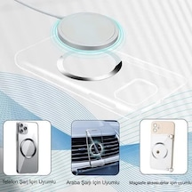 Power Metal Magsafe Halka Yüzük Ring İphone 8 Ve Üstü Model İle Uyumlu Gümüş 2&apos Li Paket Lvrng2