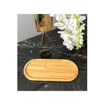 Bambu Yağdanlık Stand&altlık Çok Amaçlı Sunum Tabağı 27 Cm 12cm Bej Bej