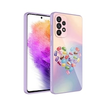 Zore Galaxy A73 Kılıf Kamera Korumalı Desenli Sert Silikon Ogaa Epoksi Kapak - No1