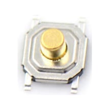 Koodmax-Metal Push Button 4X4 1.7Mm Buton Bakır Kafalı 4 Bacaklı 10/25/50 10 Adet
