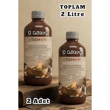 Technow 2000ml Kokusuz Ve Dumansız Yüksek Kaliteli Bioethanol Şömine Yakıtı 2 Litre