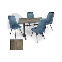 Çipa - Çırağan Mutfak Masa Takımı - 70x120 Werzalit, Wermodin Ve Allzalit Tabla - Old Pine - Mavi Çok Renkli