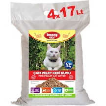 Bonny Nice Doğal Pellet Çam Peleti Kalın Kedi Kumu 4 x 17 L