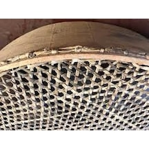 Kalbur Keçi Derisinden 40x40x10 CM Geniş Gözenekli Halbur Elek Kahverengi