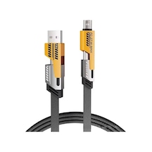 4 Ü 1 Arada 65w Hızlı Şarj Kablosu Usb Ve Type-c Girişli, Örgülü Dayanıklı Belirtilmemis