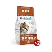 Benty Sandy Kahve Kokulu İnce Topaklaşan Bentonit Kedi Kumu 2 x 10 L