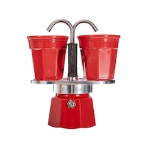 - Set Mini Express: Ocak Üstü Espresso Pişirici + 2 Cups - Renk Kırmızı Aeropress