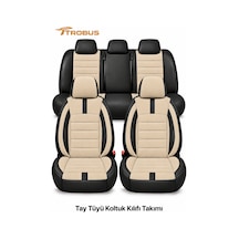 Opel Corsa 2007 2008 2009 2010 2011 2012 2013 2014 Uyumlu Nergis Serisi Ortopedik Tay Tüyü Oto Koltuk Kılıfı Bej Siyah