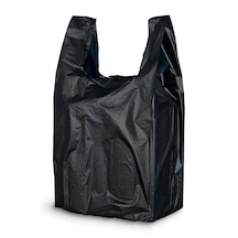 Kalın Siyah Poşet 28x50 Cm Orta Boy 1 Kg Hışır Atlet Poşet Market Manav Poşeti Çöp Poşeti