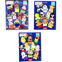 3 Set - 30 Parça Tox Taşıtlar, Evcil Ve Vahşi Hayvanlar Parmak Kukla T181 T771 T781