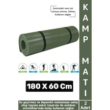 Dayanıklı Kamp Outdoor Yoga Pilates Su Geçirmez 12 Mm Kalın Köpük 180 X 60 Cm Askeri Haki Mat 2 Adet Çok Renkli