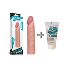 Truva Shop Lovetoy X-Tender Uzatmalı 2.5 Cm Dolgulu Realistik Penis Kılıfı + Jel
