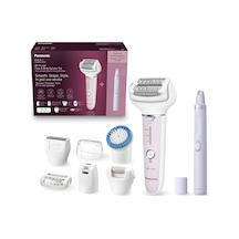 Panasonic Es-eyl9-p503 Kadınlar İçin Kablosuz Islak/kuru Epilatör Ve Kaş/yüz Epilatör Seti, Kısa Tüy Alma, 3 Hız, Ayak Bakımı Ve Bikini Aparatları, Beyaz/açık Mor