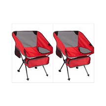 Mini Kamp Sandalyesi 2 Li Set Kırmızı