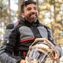 Motoanl Motosiklet Montu Uzun Model 4 Mevsim Full Korumalı Maxdura Kumaş Aırbag Toruıng Mont Gri