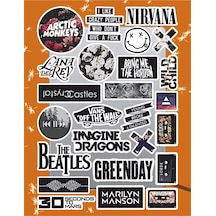 Nirvana Mix Müzik Sticker Seti Laptop Ajanda Notebook Tablet Telefon Defter Etiket Bullet Journal Diğer
