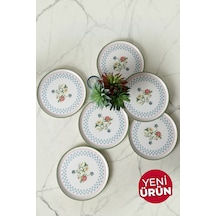 Keramika Rose Line Nordic Pasta Tabağı 22 Cm 6 Adet 22911