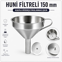 Huni Filtreli 150 Mm - Kulplu Süzgeçli Paslanmaz Çelik