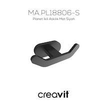 Creavit PL18806-S Planet İkili Askılık Mat Siyah