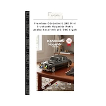 Premium Görünümlü Stil Mini Bluetooth Hoparlör Retro Araba Tasarımlı Ws-596 Siyah