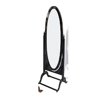 Ayna Boy Oval Ahşap Kayın Ve Mdf İskelet. Parlak Ceviz Lake Boya Ayna Kutuda Sevk El Yapım Ahşap