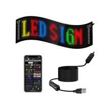 16x96 Rgb Led Matrix Panel 60 Cm Esnek Yapı Uygulama Kontrollü Kayan Yazı Ekranı Açık Mavi