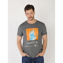 Roberto Cavalli Erkek Tshirt /M.Rob.0421.14023 Koyu Gri