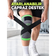 Trendexa Mey İthalat Kadın Erkek Sporcu Dizliği Esnek Örme Ayarlanabilir Bantlı Diz Desteği
