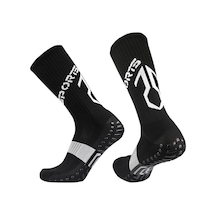 Reedark Profesyonel Antipatik Futbol Çorabı - Lastik Pad Teknolojisiyle Kayma Engeli, Spor Ve Gündelik Kullanım İçin Siyah